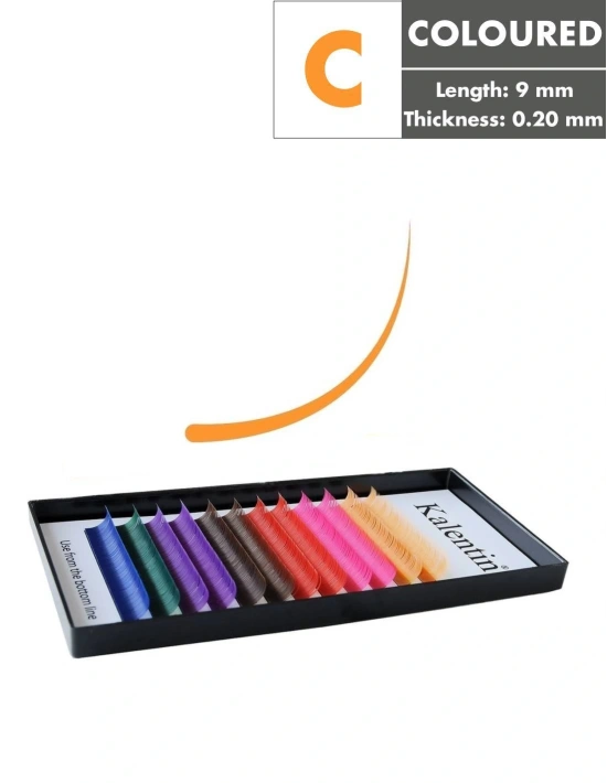 Eyelash extensions colourful - thick | Kalentin sustainable lash brand