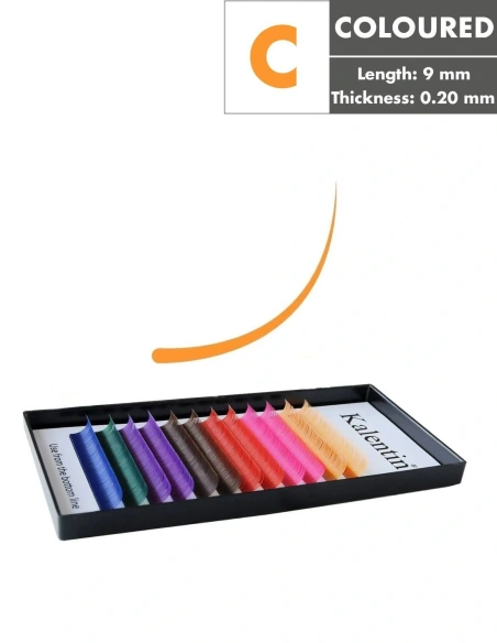 Eyelash extensions colourful - thick | Kalentin sustainable lash brand