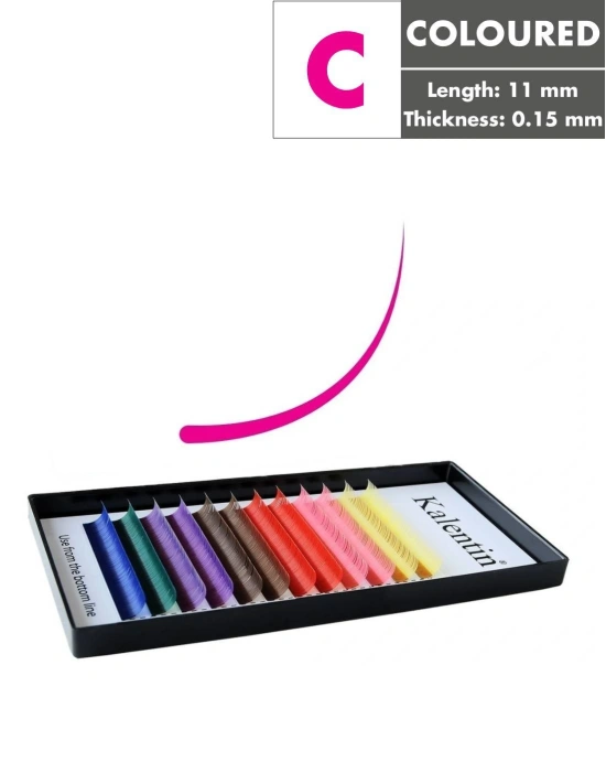 Eyelash extension colourful - thin | Kalentin sustainable lash brand