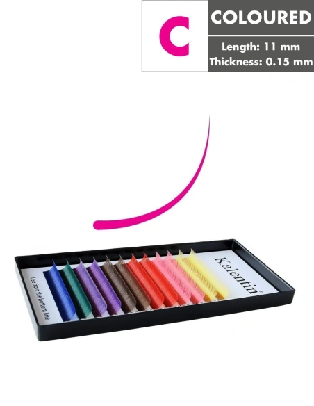 Eyelash extension colourful - thin | Kalentin sustainable lash brand