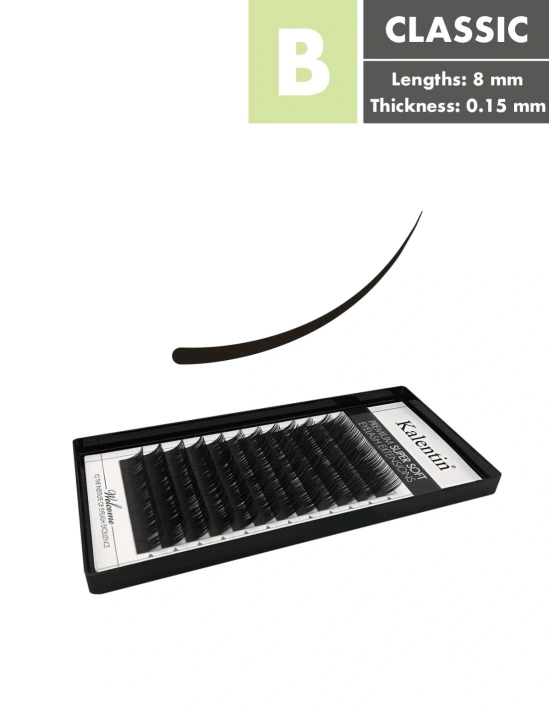 B Curl Classic Eyelash Extensions | Kalentin Sustainable Lash Brand