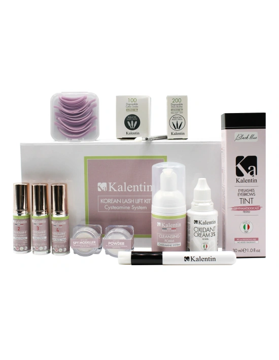Vegan Lash lift SET CYSTEAMINE DENSE Formula for Korean lash lift airless 5ml | Kalentin Sustainable Lash Brand