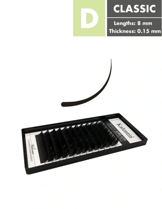 D Curl Classic Eyelash Extensions | Kalentin Sustainable Lash Brand
