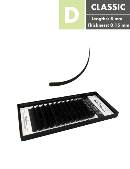 D Curl Classic Eyelash Extensions | Kalentin Sustainable Lash Brand