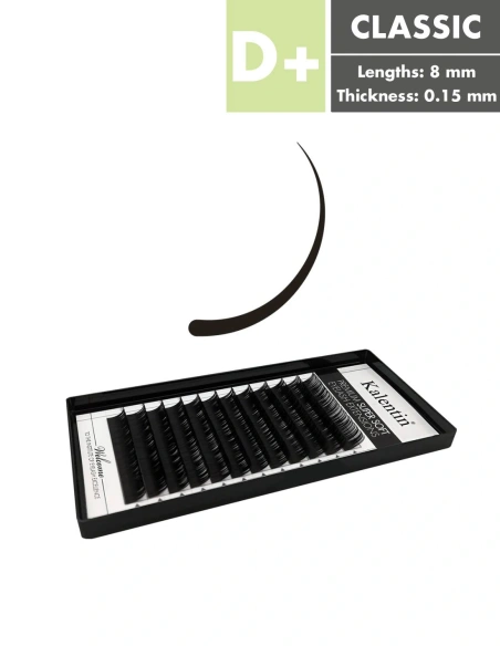 D+ Curl Classic Eyelash Extensions | Kalentin Sustainable Lash Brand
