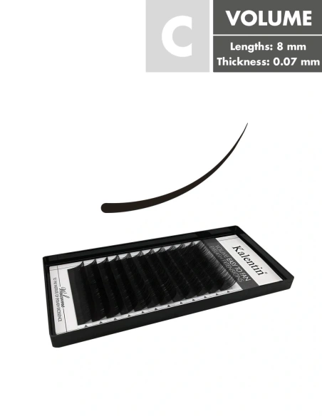 C Curl Volume Eyelash Extensions | Kalentin Sustainable Lash Brand