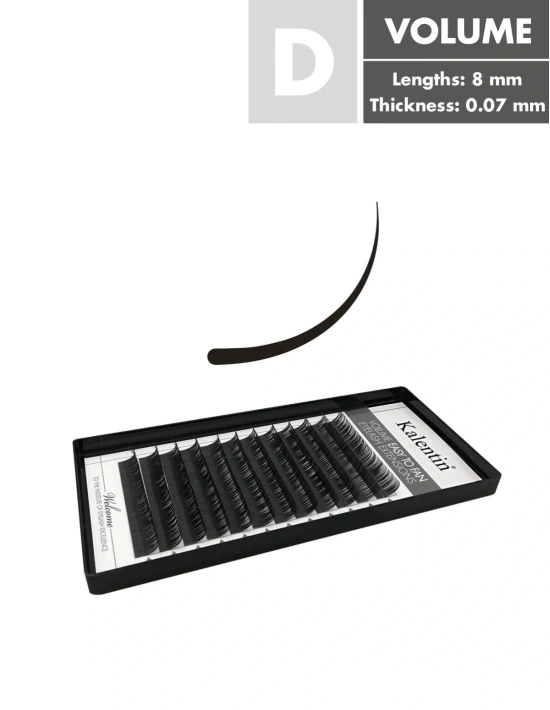 D Curl Volume Eyelash Extensions | Kalentin Sustainable Lash Brand