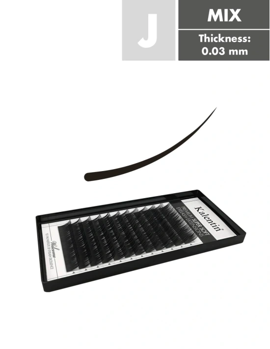 J Mix box volume eyelash extensions | Kalentin sustainable lash brand