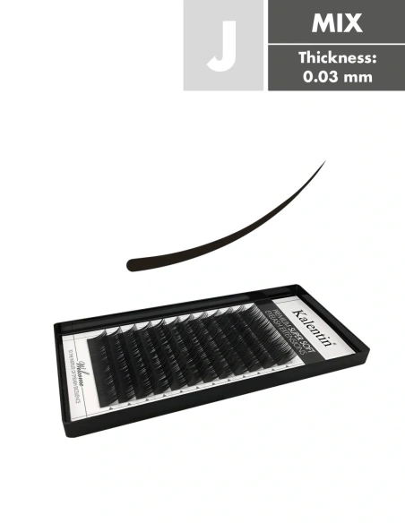 J Mix box volume eyelash extensions | Kalentin sustainable lash brand