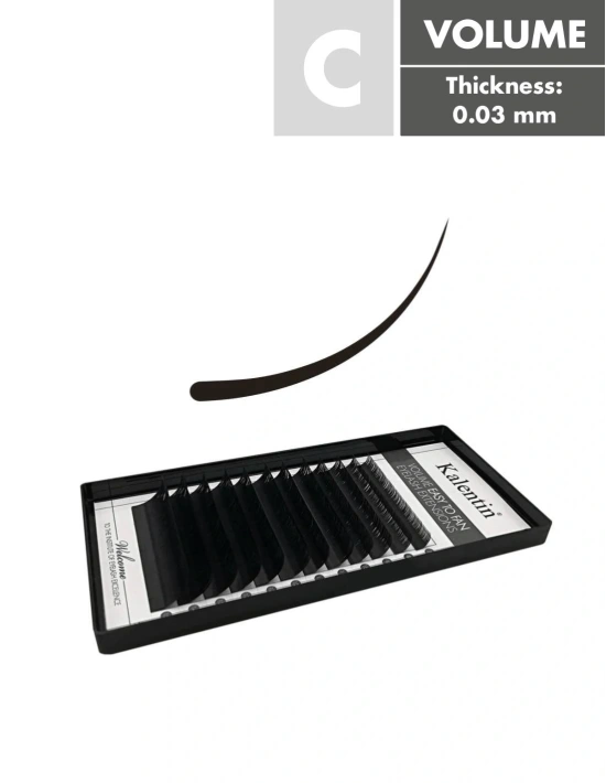 C Mix box volume eyelash extensions | Kalentin sustainable lash brand