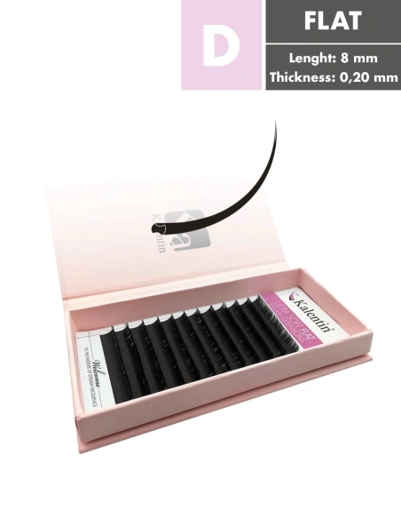 Flat D curl Eyelash Extensions in Paper Packaging | Kalentin Sustainable Lash Brand