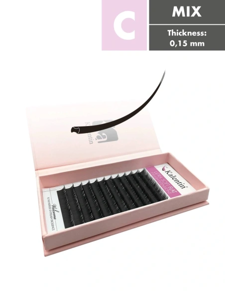 Flat Mix Box Eyelash Extensions in Paper Packaging | Kalentin Sustainable Lash Brand