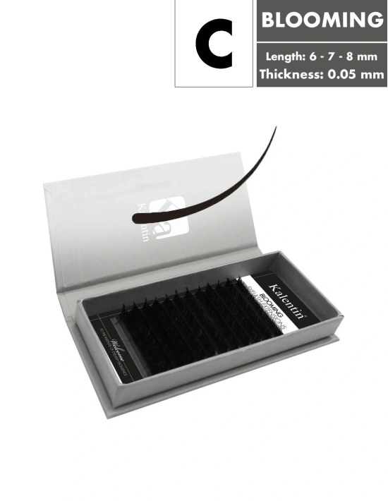 C Curl - Blooming Eyelash Extensions | Kalentin sustainable lash brand