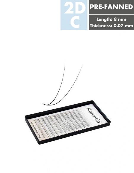 2D pre-fanned Eyelash Extensions| Kalentin Sustainable Lash Brand
