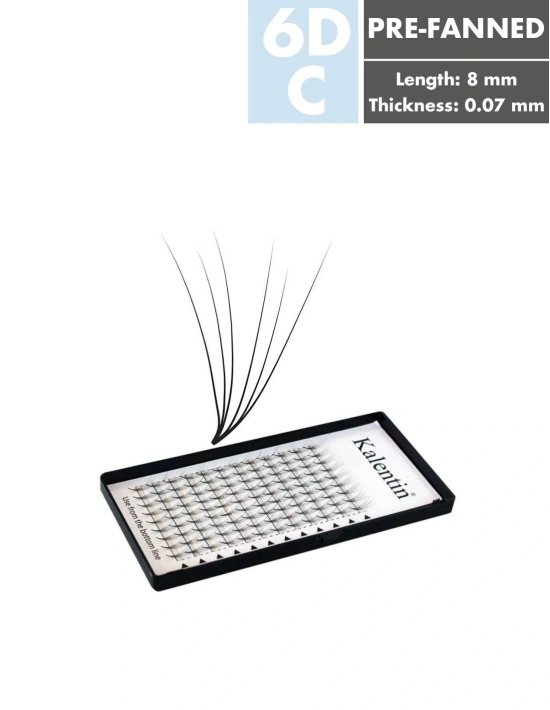 6D pre-fanned Eyelash Extensions | Kalentin Sustainable Lash Brand
