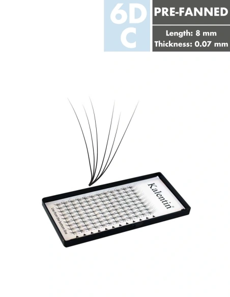 6D pre-fanned Eyelash Extensions | Kalentin Sustainable Lash Brand
