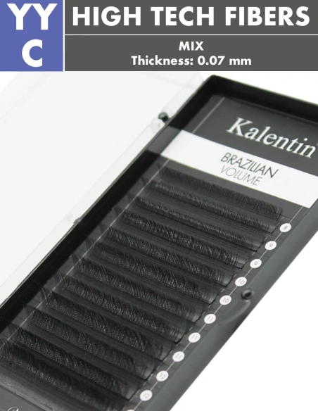YY Lashes High-Tech Fibers Brazilian YY C Ø0,07 - MIX