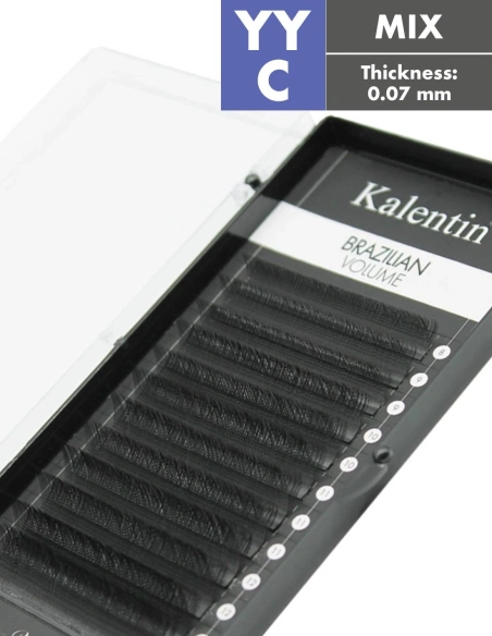 YY Lashes High-Tech Fibers Brazilian YY C Ø0,07 - MIX