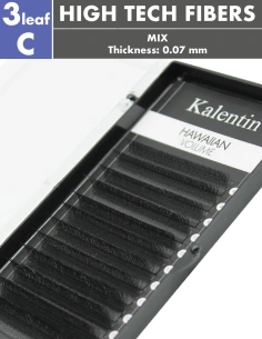 W Lashes High-Tech Fibers Hawaiian 3leaf C Ø0,07 - MIX