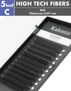 W Lashes High-Tech Fibers English 5leaf C Ø0,07 - MIX