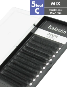 W Lashes High-Tech Fibers English 5leaf C Ø0,07 - MIX 2