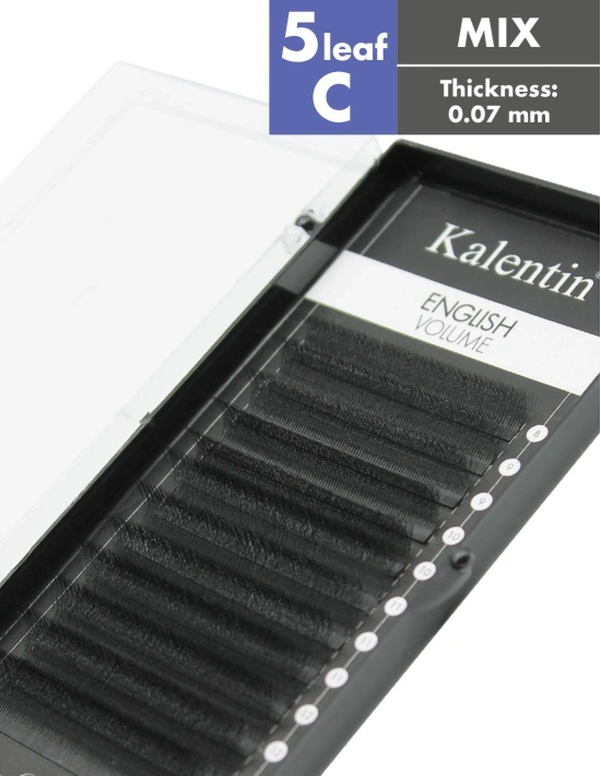 W Lashes High-Tech Fibers English 5leaf C Ø0,07 - MIX