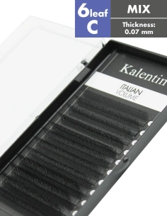 W Lashes High-Tech Fibers Italian 6leaf C Ø0,07 - MIX 2