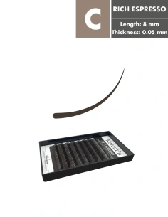 C Mix Rich Espresso Eyelash Extensions | Kalentin Sustainable Lash Brand 2