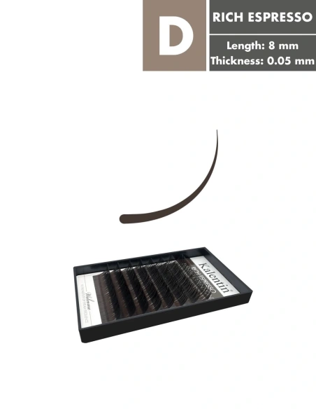 D Mix Rich Espresso Eyelash Extensions | Kalentin Sustainable Lash Brand