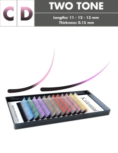 Eyelash Extensions two tone - light | Kalentin sustainable lash brand