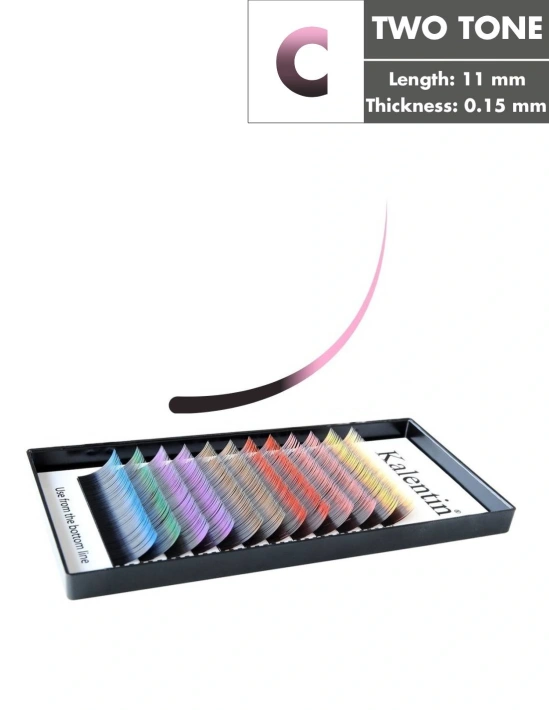 Eyelash Extensions two tone - light | Kalentin sustainable lash brand