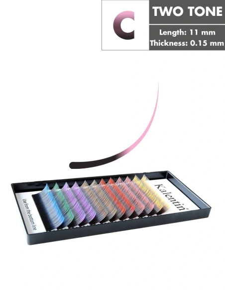 Eyelash Extensions two tone - light | Kalentin sustainable lash brand