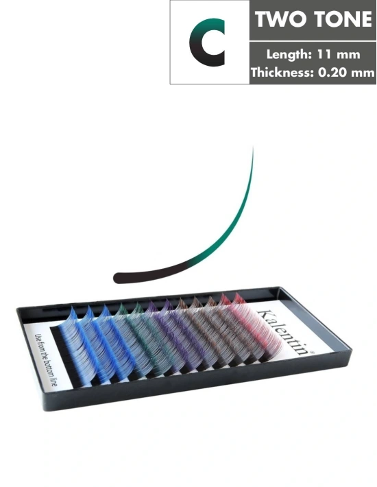 Eyelash extensions two tone - dark | Kalentin sustainable lash brand