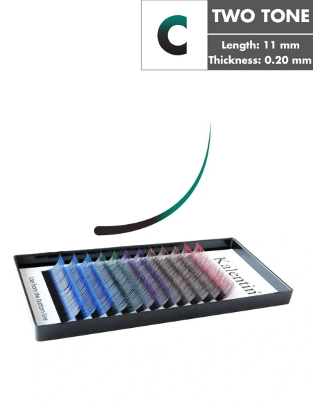 Eyelash extensions two tone - dark | Kalentin sustainable lash brand