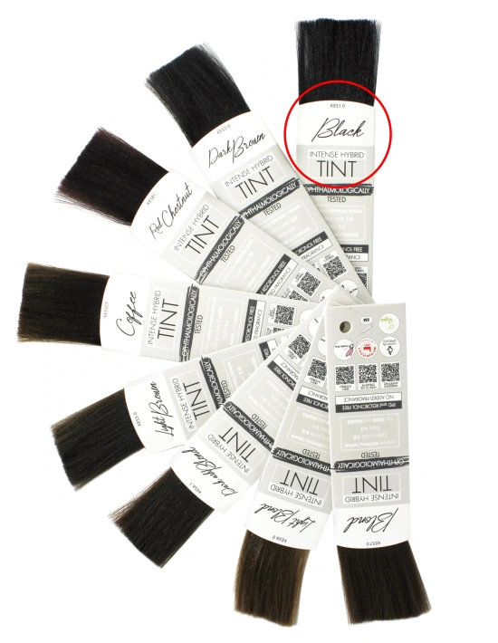 Vegan Eyelash & Eyebrow Intense Hybrid Tint - Black 1ml | Kalentin Sustainable Lash Brand