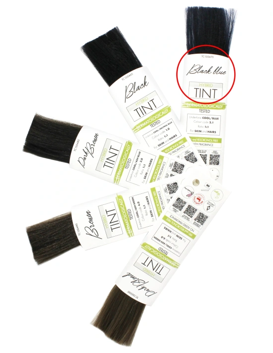 Henna Effect Hybrid Eyebrow & Eyelash Tint - Black Blue | Kalentin Sustainable Lash Brand