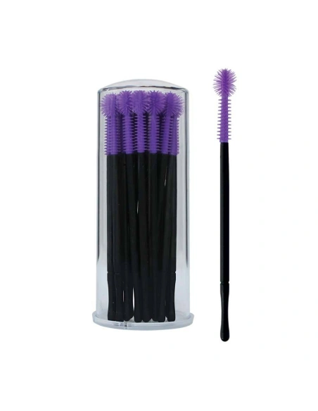 Silicone Eyelash Mascara Brush Purple -  25 pcs | Kalentin Sustainable Lash Brand