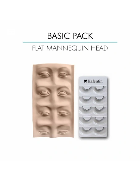 Flat Mannequin Head Packs | Kalentin Sustainable Lash Brand