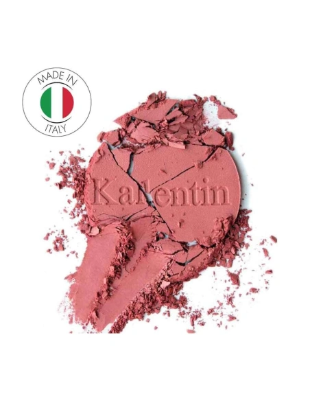 Coral red mineral compact blusher - No 2 Strawberry | Kalentin sustainable cosmetic brand