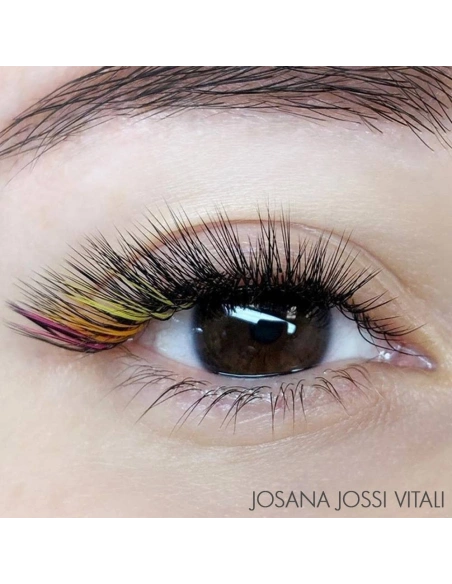 Eyelash extension colourful - thin | Kalentin sustainable lash brand