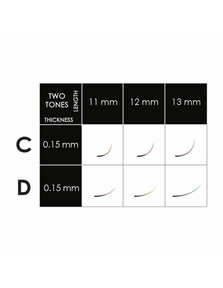 Eyelash Extensions two tone - light | Kalentin sustainable lash brand