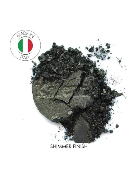 Shimmer deep khaki green mineral eye shadow - No 14 Molokai | Kalentin sustainable cosmetic brand