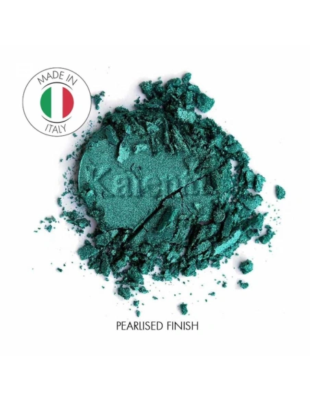 Pearlised emerald green mineral eye shadow - No 53 Elba | Kalentin sustainable cosmetic brand