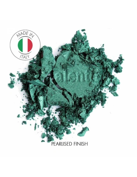 Pearlised emerald green mineral eye shadow - No 54 La palma | Kalentin sustainable cosmetic brand
