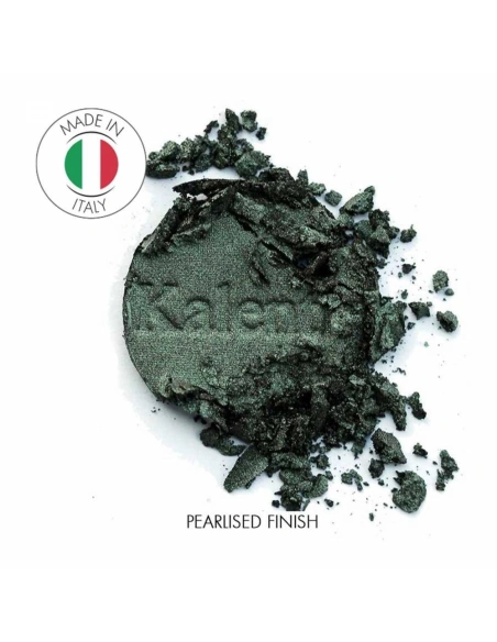 Pearlised metallic green mineral eye shadow - No 57 Adamantas | Kalentin sustainable cosmetic brand