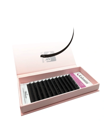Flat D curl Eyelash Extensions in Paper Packaging | Kalentin Sustainable Lash Brand