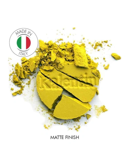 Matte neon yellow mineral eye shadow - No 63 Giglio | Kalentin sustainable cosmetic brand
