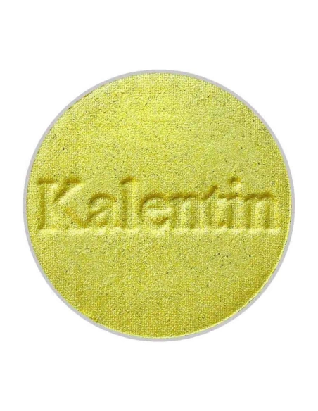 Shimmer metallic yellow mineral eye shadow - No 74 Porlamar| Kalentin sustainable cosmetic brand