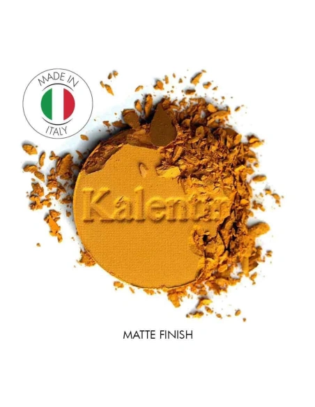 Matte mustard yellow mineral eye shadow - No 75 Jamaica| Kalentin sustainable cosmetic brand