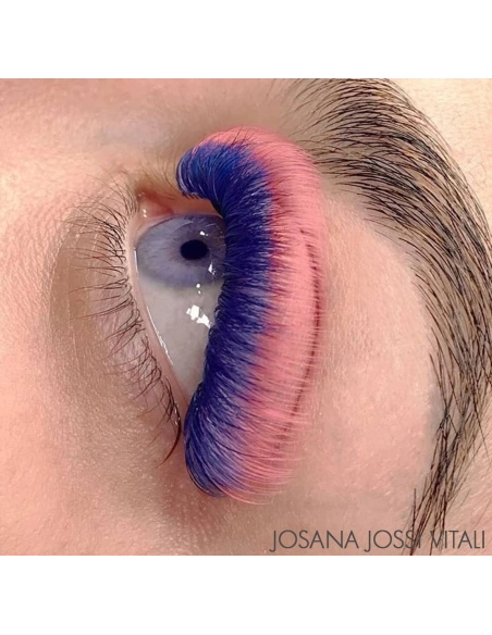 C Mix Blue Colour Pop Volume Eyelash Extensions | Kalentin Sustainable Lash Brand